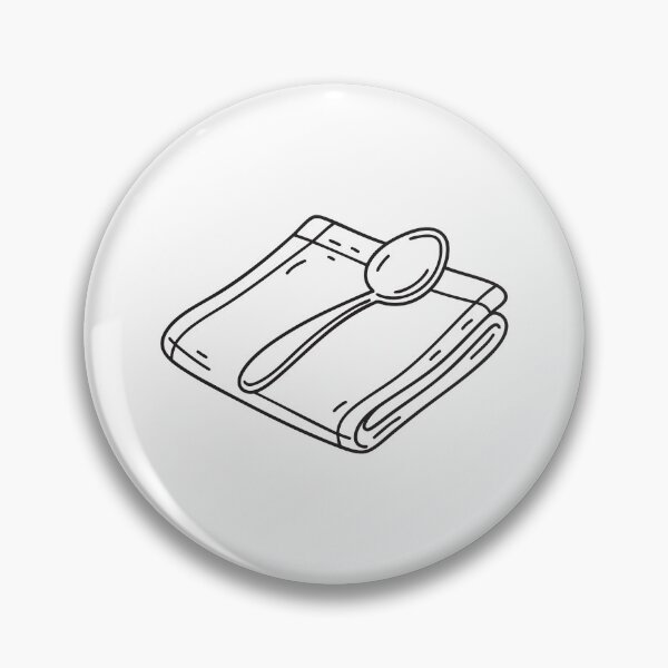 Item preview, A spoon resting on a folded napkin designed and sold by rasagamastore.