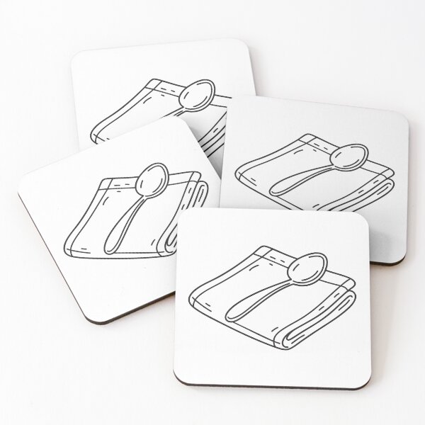 Item preview, A spoon resting on a folded napkin designed and sold by rasagamastore.