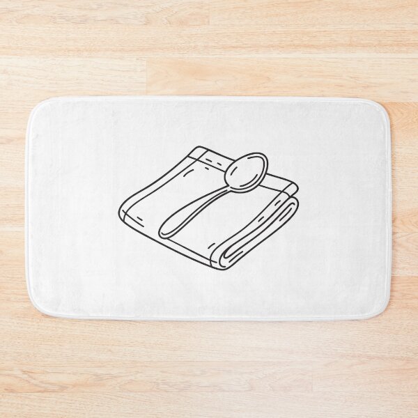 Item preview, A spoon resting on a folded napkin designed and sold by rasagamastore.