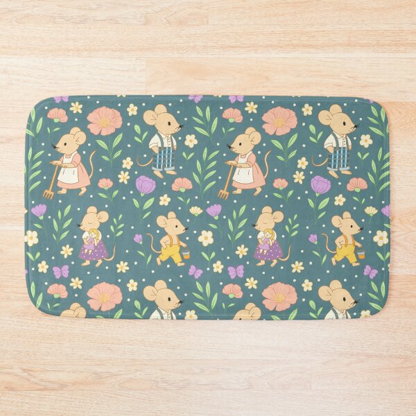 Item preview, Cute Mouse Family with Wild Flowers pattern designed and sold by Studio Pico.