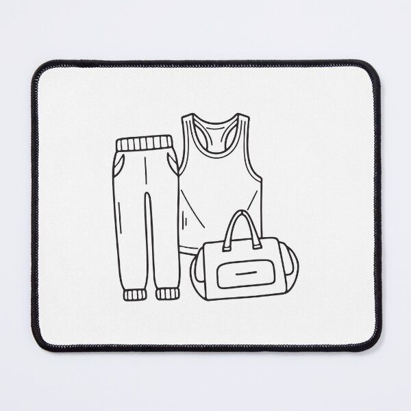 Item preview, A pair of sportswear pants lying beside a gym bag designed and sold by rasagamastore.