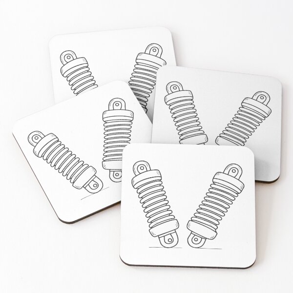 Item preview, A pair of steel spiral spring shock absorber designed and sold by rasagamastore.