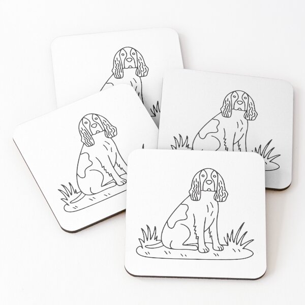 Item preview, A springer spaniel sitting on a grassy field designed and sold by rasagamastore.