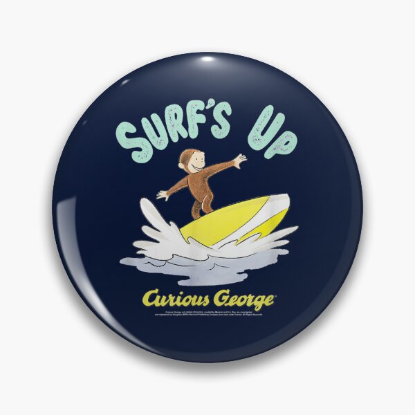 Item preview, Curious George Surfs Up Surfing Portrait.   designed and sold by CadellBernard.