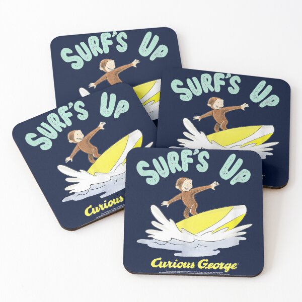 Item preview, Curious George Surfs Up Surfing Portrait.   designed and sold by CadellBernard.