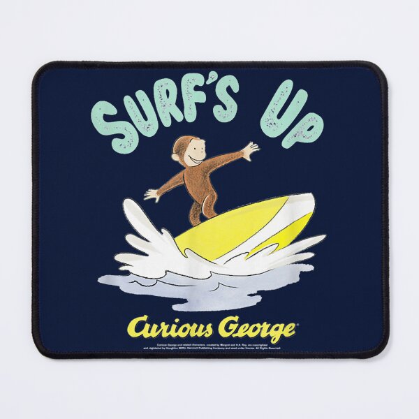 Item preview, Curious George Surfs Up Surfing Portrait.   designed and sold by CadellBernard.