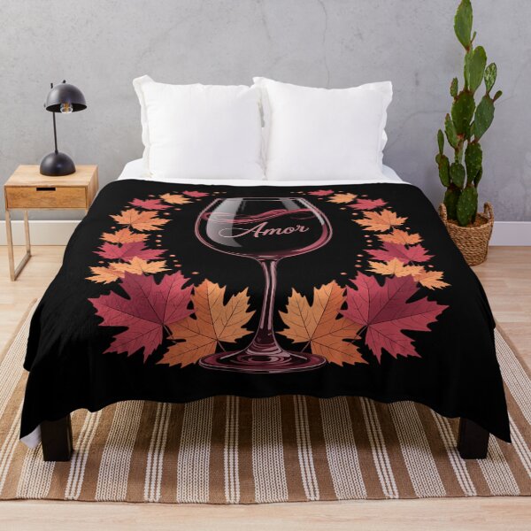 Item preview, Autumn Leaves Wine Glass Fall Season Lover designed and sold by Moon-Ape.