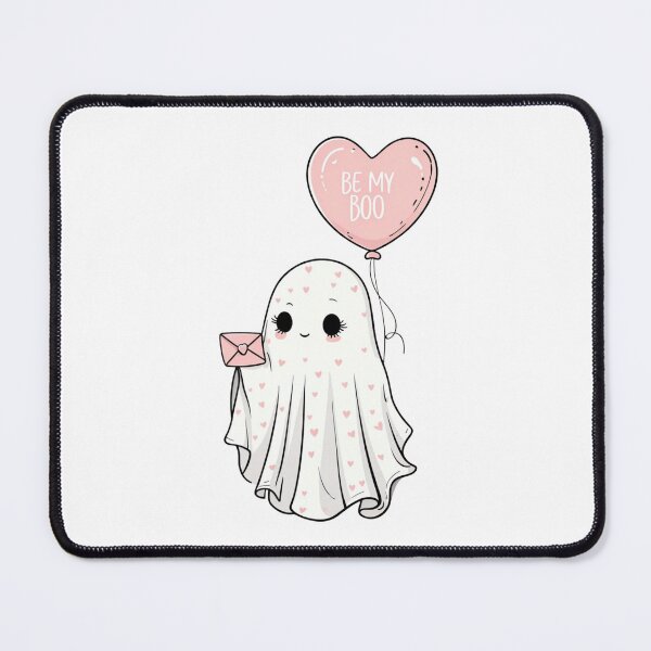 Item preview, Cute Whimsical Ghost with Heart Balloon Illustration designed and sold by RuweisVibes.