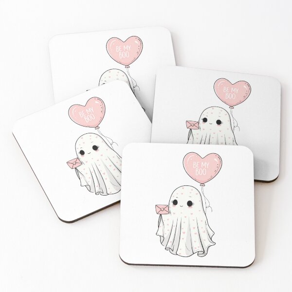Item preview, Cute Whimsical Ghost with Heart Balloon Illustration designed and sold by RuweisVibes.