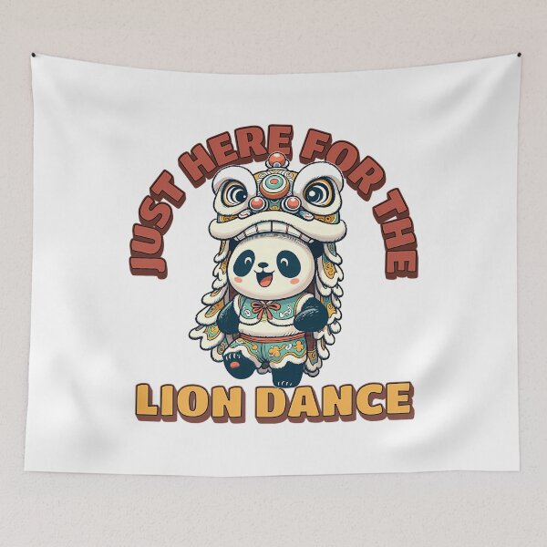 Item preview, Kawaii Panda Lion Dance For Chinese New Year designed and sold by BrantNienow.