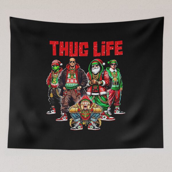 Item preview, Cartoon Christmas Thug Life, Movie Character, Thug Life Xmas, Thug Life Merry Christmas, Vintage Movie Thug Life designed and sold by Jasonvoorhees21.