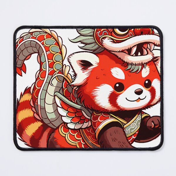 Item preview, Year Of Dragon Chinese Dragon Dance Red Panda designed and sold by BrantNienow.