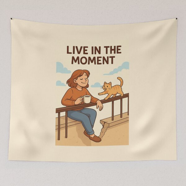Item preview, Café en el Borde – Live in the Moment designed and sold by DesignShopAD.