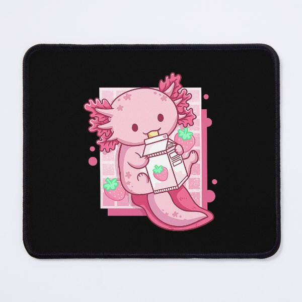 Item preview, Axolotl Strawberry Milk Anime Kawaii designed and sold by DevinBooker18x.