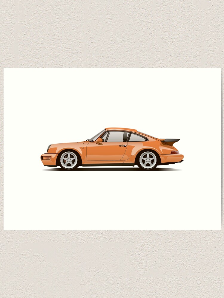 Porsche 964 Turbo S Art Print By Akinamic Redbubble