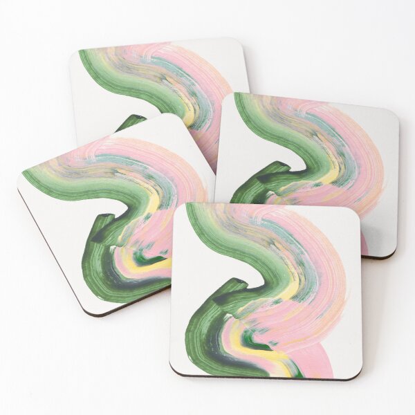 Item preview, Swirling Green and Pink Strokes designed and sold by MurellosArt.