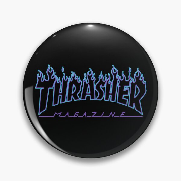 Item preview, The Black Flamed ThrasMag with Purple and Blue Outlines designed and sold by aricellaeskrid.