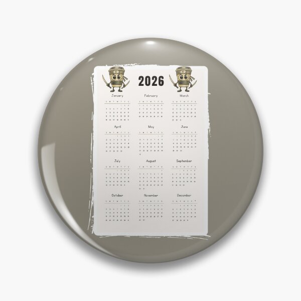 Item preview, Cappuccino Assassino 2026 – Watercolor Brainrot Yearly Calendar designed and sold by EmeraldeaArt.