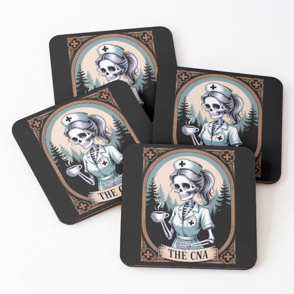 Item preview, Certified Nurse Assistant Tarot Card Skeleton CNA Halloween designed and sold by Moon-Ape.