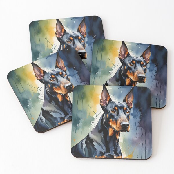 Item preview, Doberman Portrait with Warm Background designed and sold by Wags & Tails.