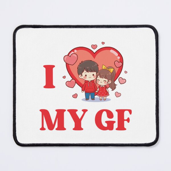 Item preview, Red Heart Kawaii Couple I Love My GF designed and sold by FemmePod.