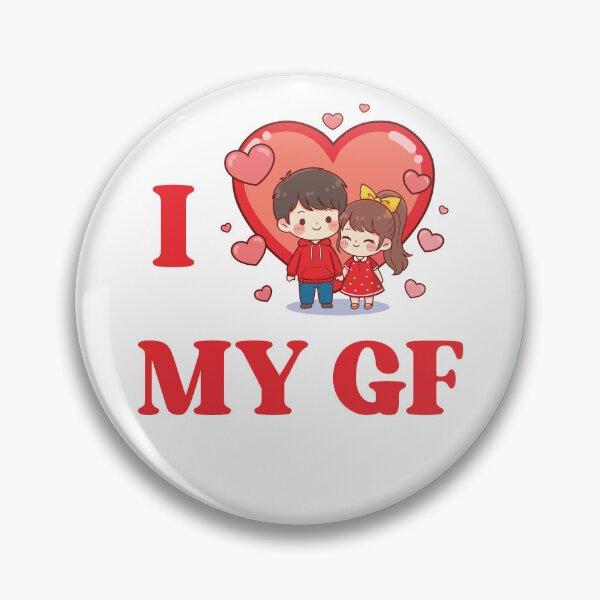 Item preview, Red Heart Kawaii Couple I Love My GF designed and sold by FemmePod.