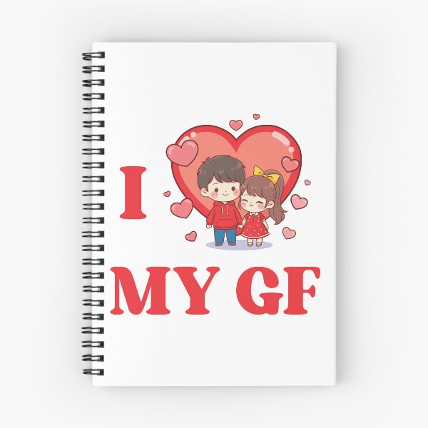Item preview, Red Heart Kawaii Couple I Love My GF designed and sold by FemmePod.