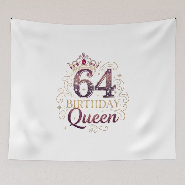 Item preview, 64 Birthday Queen Purple Glitter Crown Design designed and sold by BeLdiAuRa.