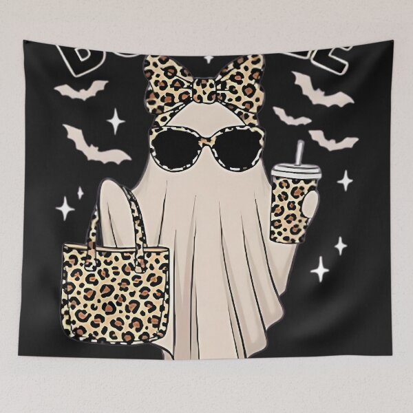 Item preview, BOO-JEE Ghost Shirt – Leopard Print Glam Halloween Tee designed and sold by S3YxWiIe4u.