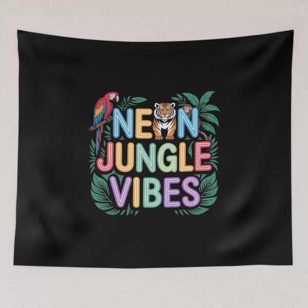 Item preview, Neon Jungle Vibes T-Shirt – Colorful Animal Tropical Design designed and sold by Print Era.