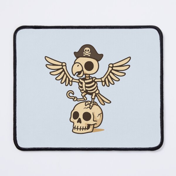 Item preview, Pirate Skeleton Parrot Illustration designed and sold by Castiora.