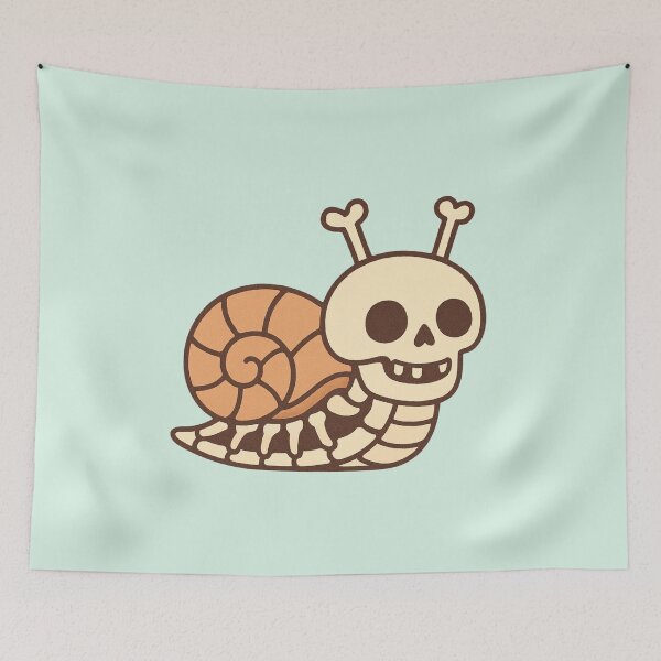 Item preview, Cute Skeleton Snail Illustration designed and sold by Castiora.