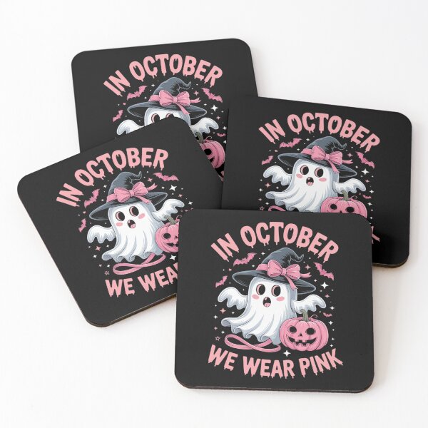 Item preview, In October We Wear Pink Breast Cancer Ghoul Halloween designed and sold by DrewLeuschke.