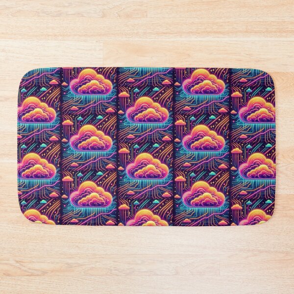 Item preview, Neon Cyber Cloud Computing Data Stream Grid designed and sold by UXVisionCraft28.