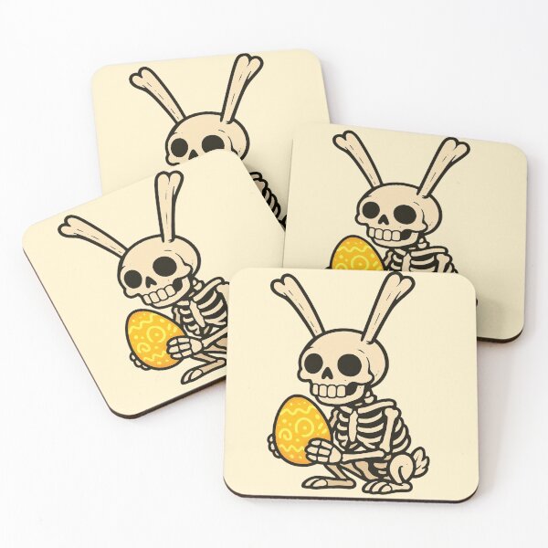 Item preview, Cute Skeleton Rabbit with Easter Egg designed and sold by Castiora.