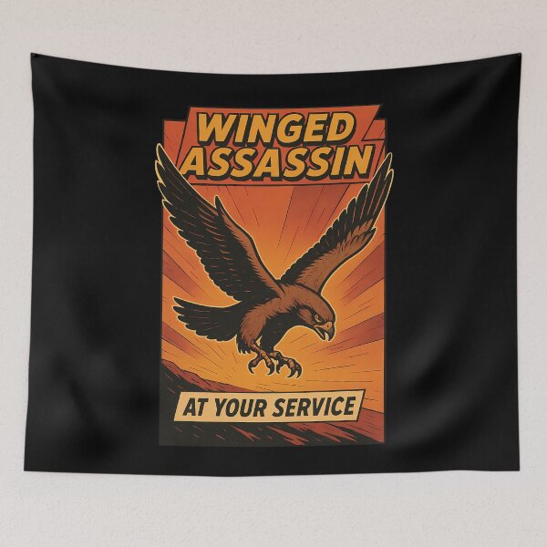 Item preview, Falcon Winged Assassin At Your Service Falconry designed and sold by LuminOrb.