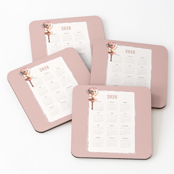 Item preview, Cappuccina Ballerina 2026 Yearly Calendar designed and sold by EmeraldeaArt.