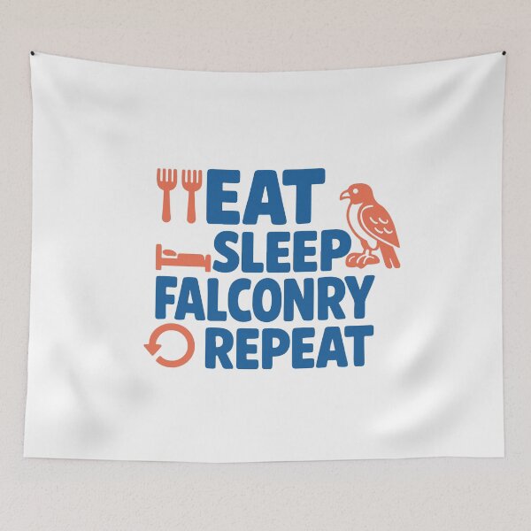 Item preview, Eat Sleep Falconry Repeat Falcon Design designed and sold by LuminOrb.