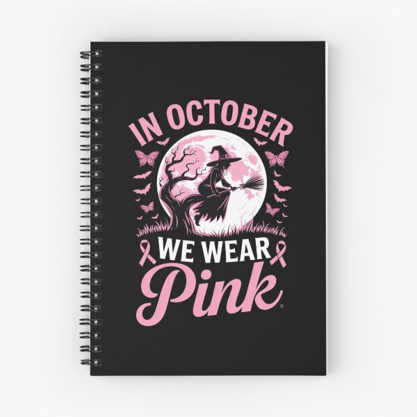 Item preview, In October We Wear Pink Halloween Witch Breast Cancer designed and sold by DrewLeuschke.