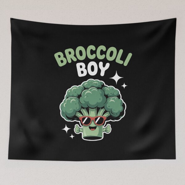 Item preview, Broccoli Boy Vegetarian Eating Broccoli Green Vegetable designed and sold by VENOM0RIOT.