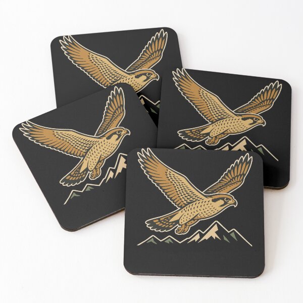 Item preview, Majestic Falcon Soaring Over Mountains designed and sold by LuminOrb.