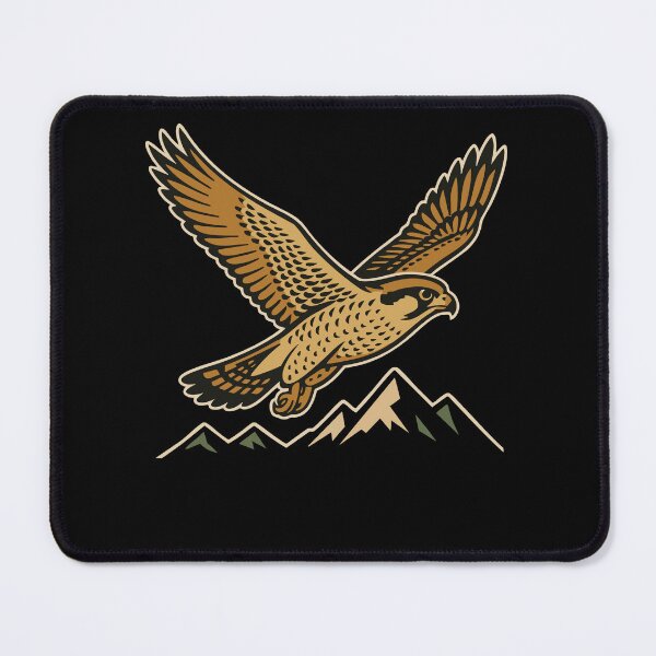 Item preview, Majestic Falcon Soaring Over Mountains designed and sold by LuminOrb.