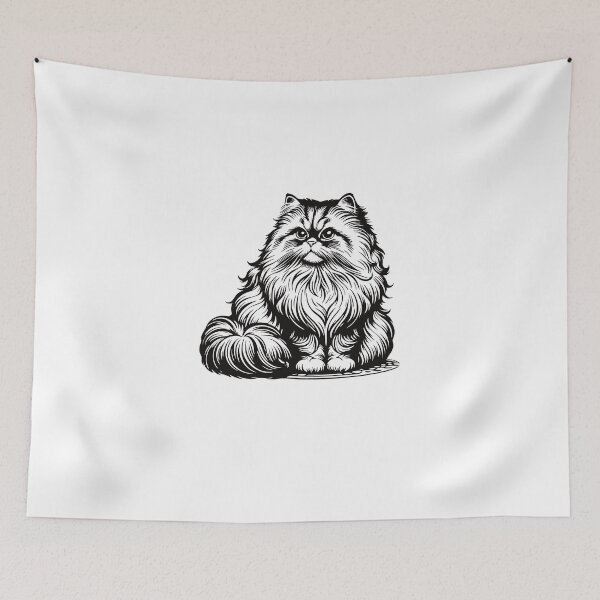 Item preview, Persian cat design, noble, fluffy and royal designed and sold by RetroMaritalArt.