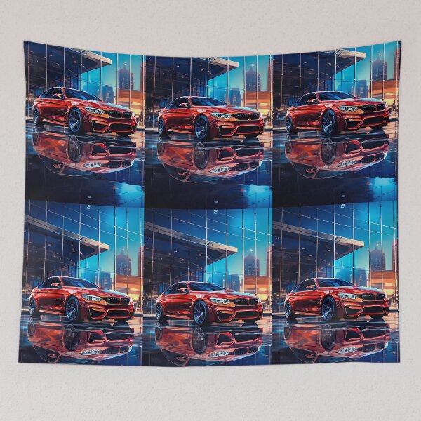 Item preview, Performance Saloon Reflected Against City Lights And Glass Architecture designed and sold by RevUpDesign.