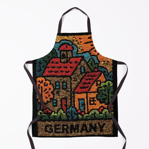 Item preview, German Village Poster | Storybook Bavarian Folk Art designed and sold by TuncGK.