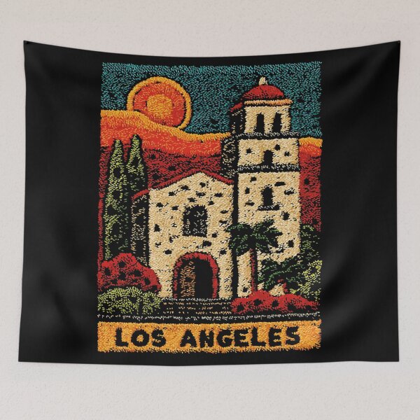 Item preview, Los Angeles Mission | California Embroidered Folk Art designed and sold by TuncGK.