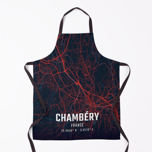 Item preview, Chambéry Red & Blue Minimalist Map designed and sold by HomeLivingCo.