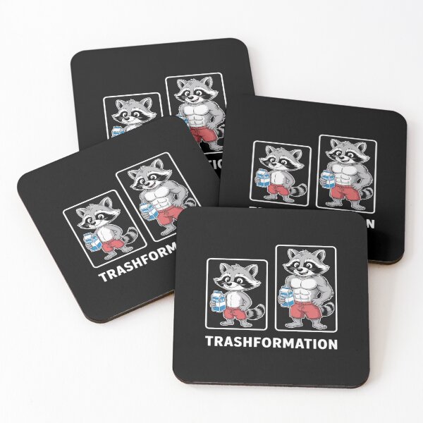 Item preview, Raccoon Trash Transformation Garbage Workout Gym Fitness designed and sold by petrichorsworld.