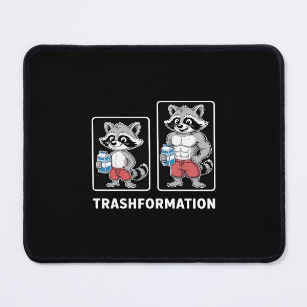 Item preview, Raccoon Trash Transformation Garbage Workout Gym Fitness designed and sold by petrichorsworld.