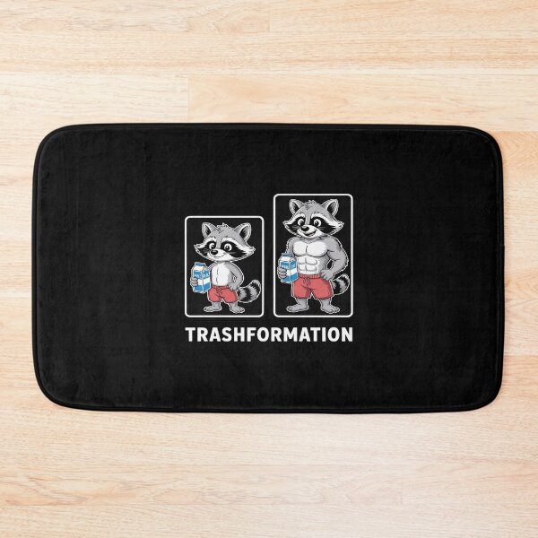 Item preview, Raccoon Trash Transformation Garbage Workout Gym Fitness designed and sold by petrichorsworld.